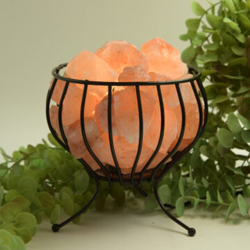 Metal Basket Salt Lamp