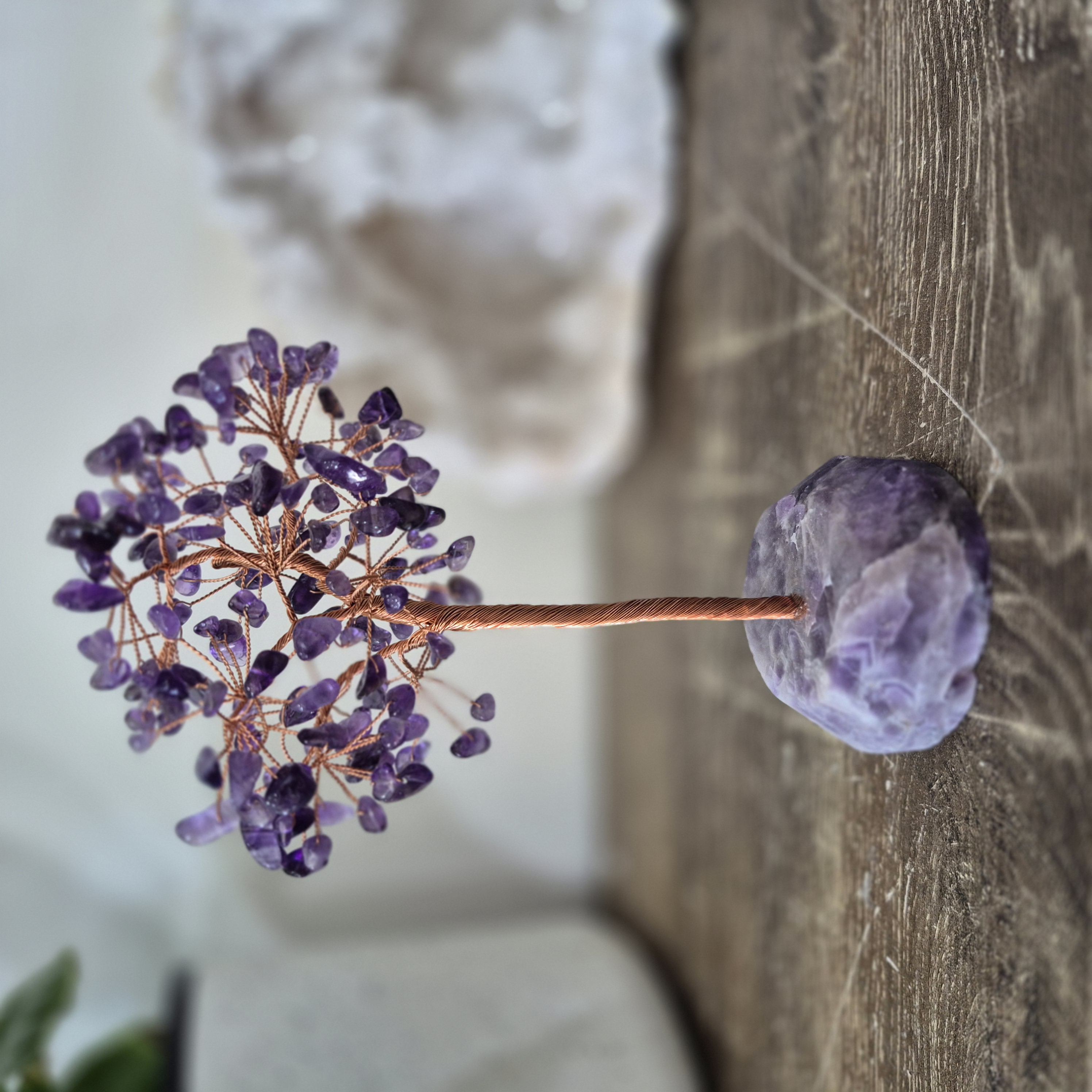 25cm Amethyst Crystal Tree - 290 crystals